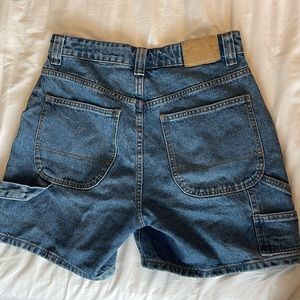 cotton on vintage style dark wash carpenter shorts
